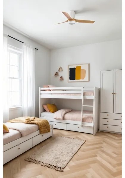 FARO 33833-1TW - LED Stmiev. ventilátor MINI PUNT TUB S 10W 2700/4000/6000K + DO