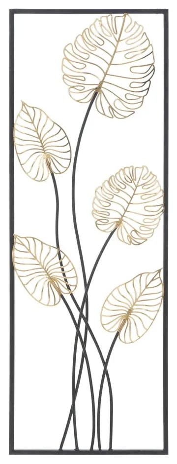 Kovová závesná dekorácia so vzorom listov Mauro Ferretti Luxy -B-, 31 x 90 cm