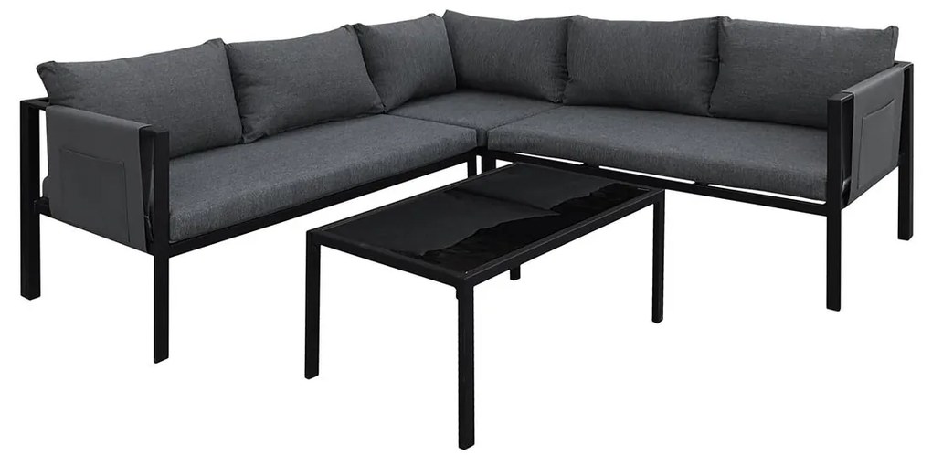 Rohový set záhradného nábytku Cannes 140-220 × 72 × 66 cm