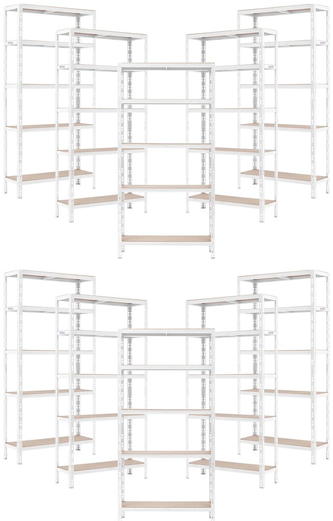Trestles Balíček 10xSUPER HIT - Policový regál 1800x900x600 Farba: červená