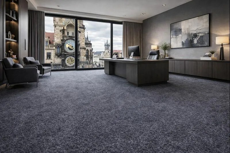 Vopi, Koberec metráž Apollo Soft antra - neúčtujeme odrezky z role, na mieru, šíře 1,33m,1m,2m,3m,4m,na mieru, neúčtujeme odrezky, šedá, ab (mriežka), chodba / predsieň