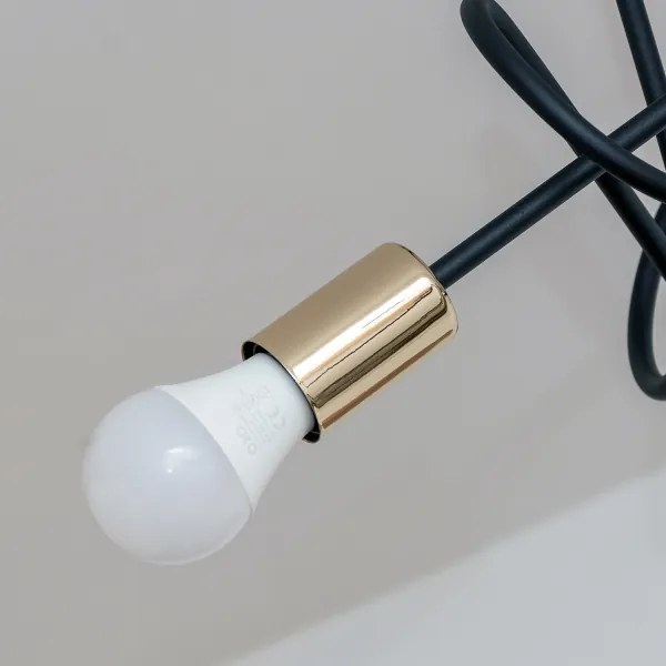 Prisadený luster OXFORD 3xE27/15W/230V zlatá/čierna