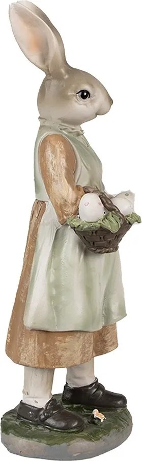 Dekorácia králičia mamka s košíčkom vajíčok - 9*8*25 cm