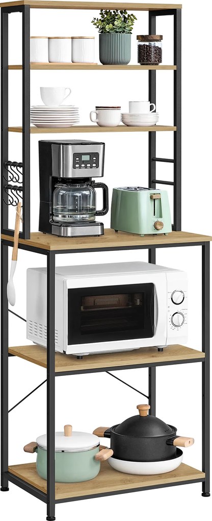 Kuchynský regál TAYLOR ARTISAN 6 políc, 167x60 cm