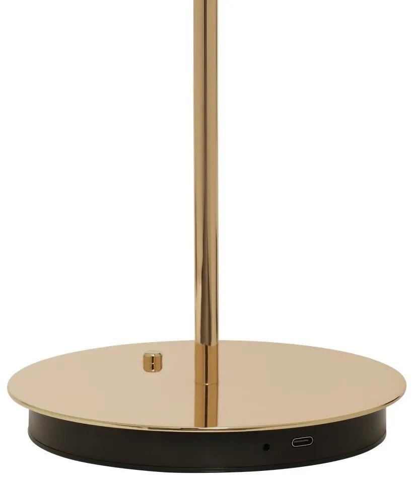 LED stolová lampa so stmievačom v zlatej farbe s kovovým tienidlom (výška 31 cm) Asteria Move – UMAGE