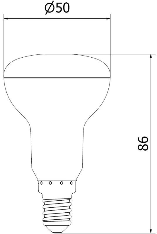 Mexen Nova, LED žiarovka E14, R50, 6W, Teplá - 3000K, 630 lm - L103-E14-0630-01