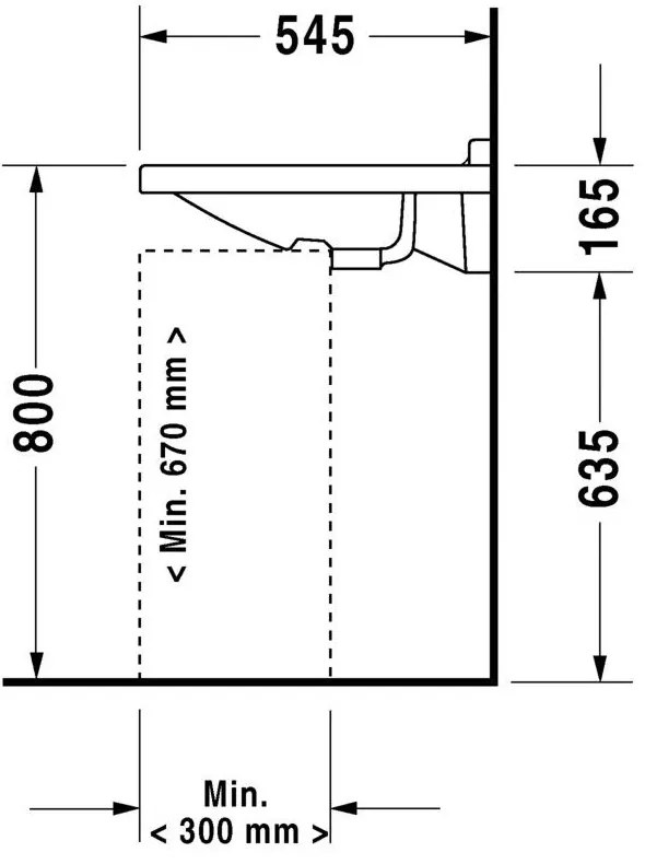 DURAVIT Starck 3 závesné umývadlo bezbariérové, s otvorom, s prepadom, 700 mm x 545 mm, s povrchom WonderGliss, 03097000001