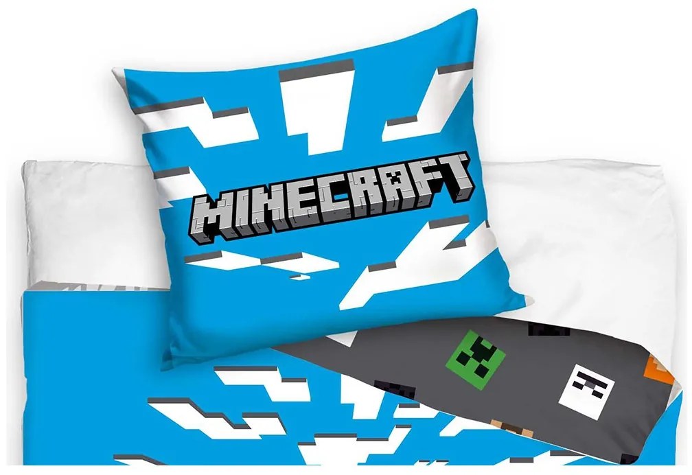 TipTrade Bavlnené obliečky 140x200 + 70x90 cm - Minecraft Mob monster