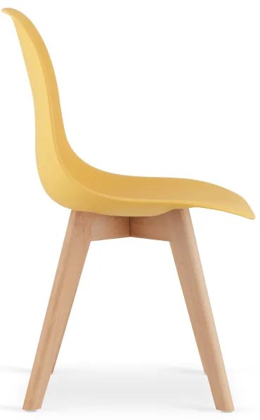 Set dvoch jedálenských stoličiek KITO horčicové / naturálne nohy (2 ks)