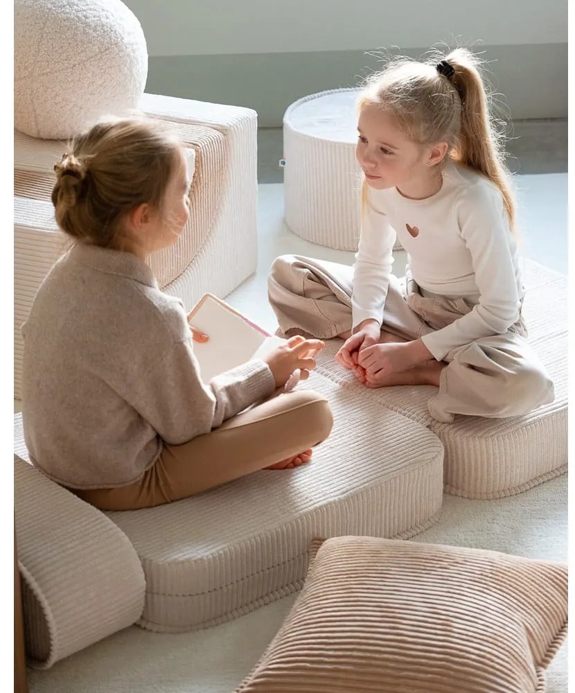 Krémové menčestrové detské kresielko Flip – Wigiwama