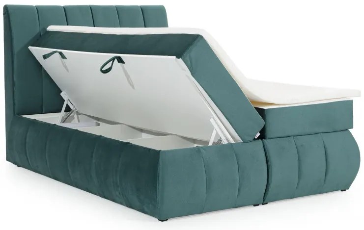 Posteľ Boxspring Vincenzia 200x180, šedá (látka - bvi 04)