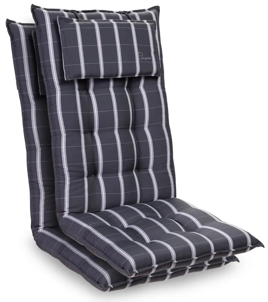 Sylt, čalúnená podložka, podložka na stoličku, podložka na vyššie polohovacie kreslo, vankúš, polyester, 50 × 120 × 9 cm, 2 x podložka