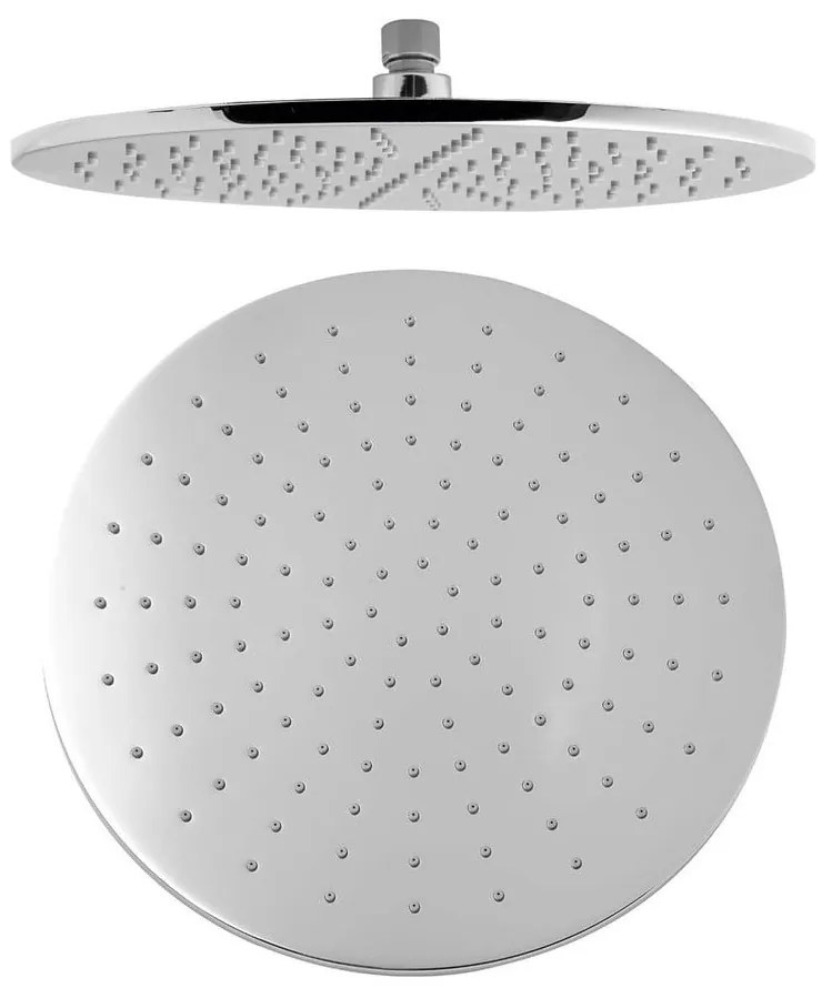 Mosadzná hlavová sprcha v lesklo striebornej farbe ø 30 cm – Sapho