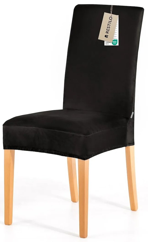 Restilo Napínací poťah na stoličku Sento čierna, 48 x 48 x 58 + 10 cm