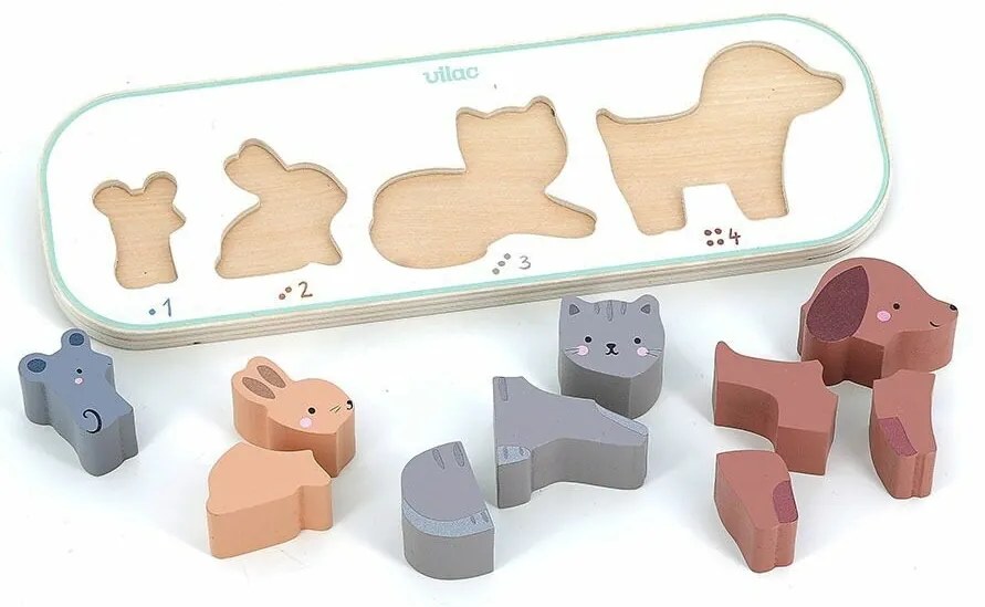 Vilac Vkladacie puzzle Učím sa počítať zvieratkáSarah Betz