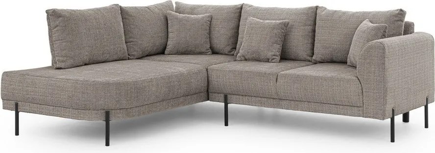 Taupe ženilková rohová pohovka (ľavý roh/do L) Mauris – Ropez