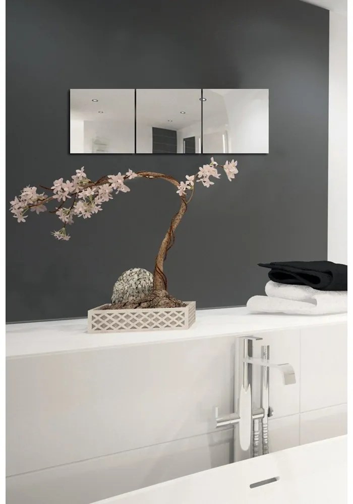 Nástenné zrkadlá v súprave 3 ks 30x30 cm – MSV