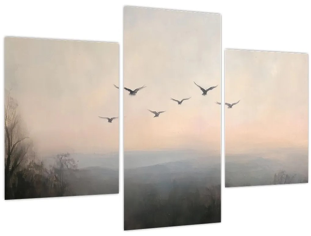 Obraz - Hejno vtákov (90x60 cm)