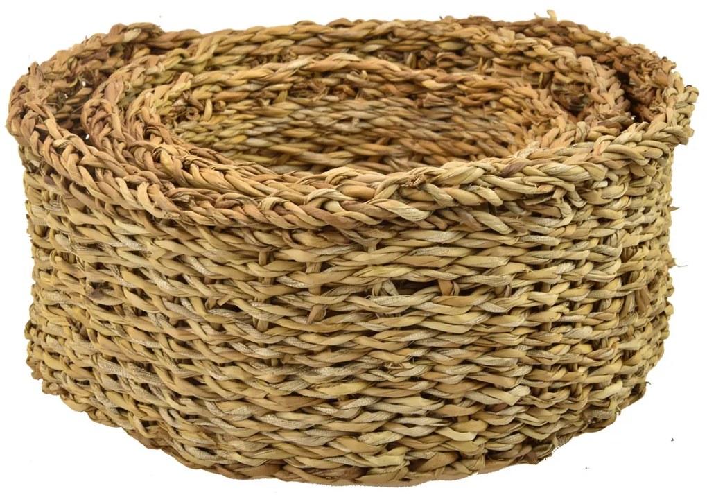 Súprava 3 košíkov z morskej trávy