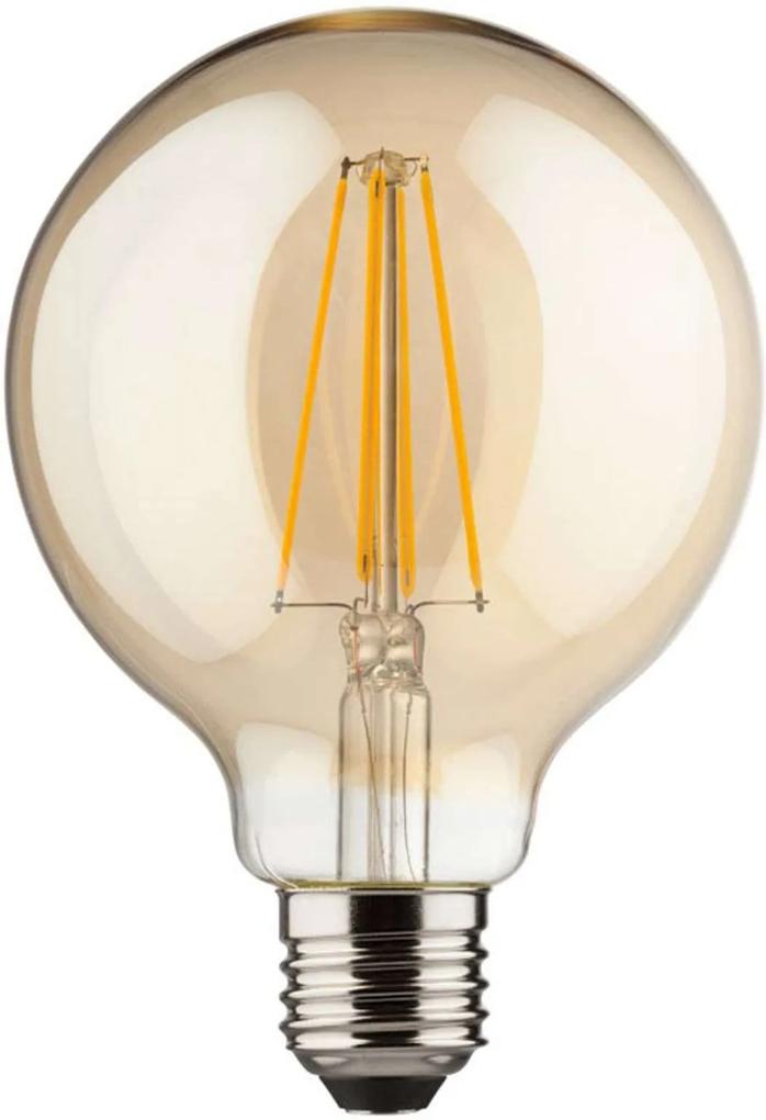 LED Globe E27 8 W zlatá teplá biela 900 lúmenov