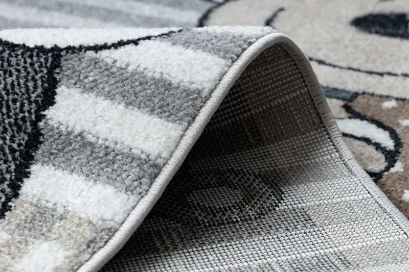 Dywany Łuszczów, Detský kusový koberec Fun Pets grey, 80x150, šedá, detská izba