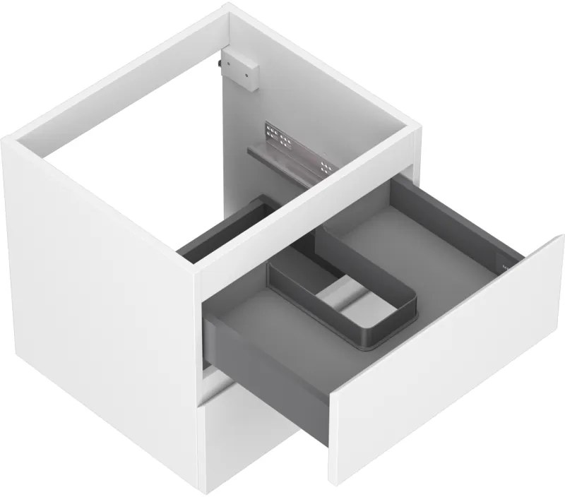 Mexen Orio, kúpeľňová skrinka 50 cm, 2 zásuvky, biela matná, 91A10-05047-2-BFF01