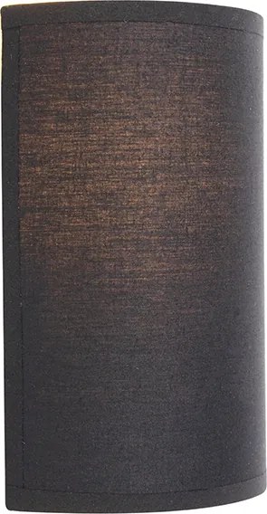 Moderná nástenná lampa čierna a zlatá - Simple Drum