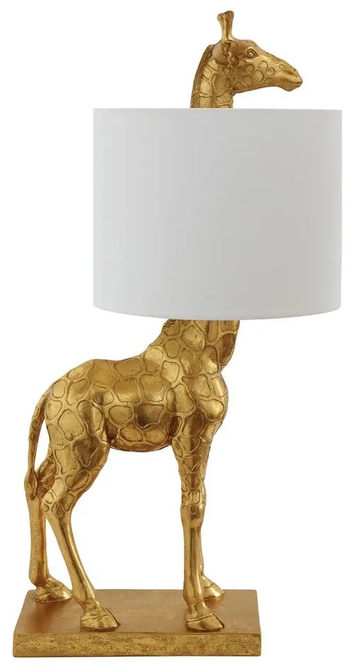 Stolová lampa v zlatej farbe s textilným tienidlom (výška 70 cm) Silas – Bloomingville