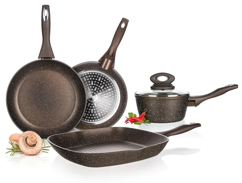Banquet Panvica na palacinky s nepriľnavým povrchom PREMIUM Dark Brown 24 x 1,6 cm