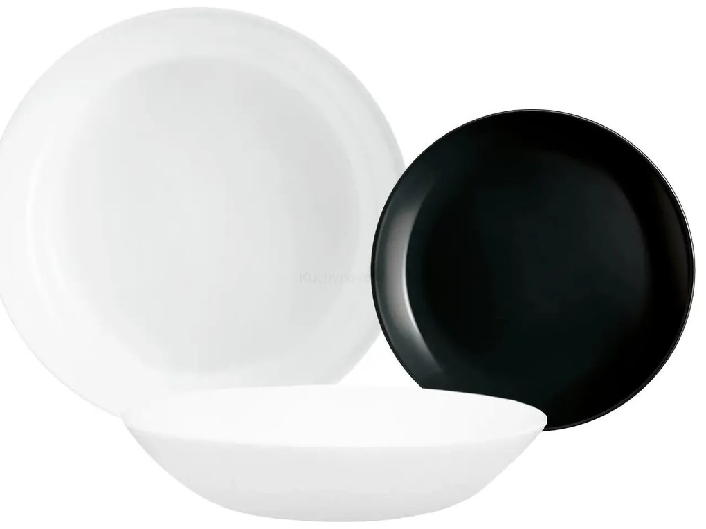 Diwali tanierová sada Night Day pre 6 osôb, 18ks