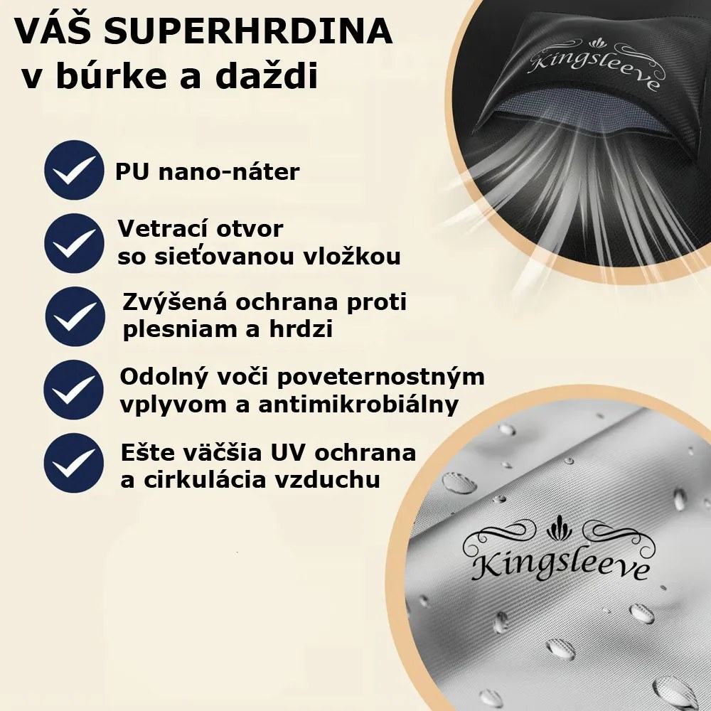 Ochranná plachta na pivný set BEER COVER, 180x90x74cm, antracitová Kingsleeve