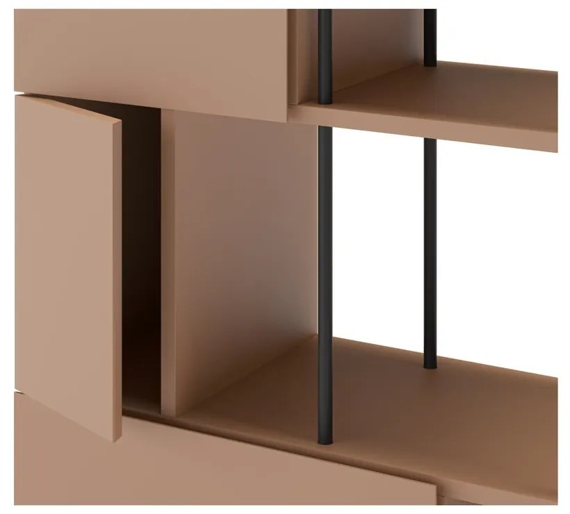 Knižnica v tehlovej farbe 84x175 cm Perla – Marckeric