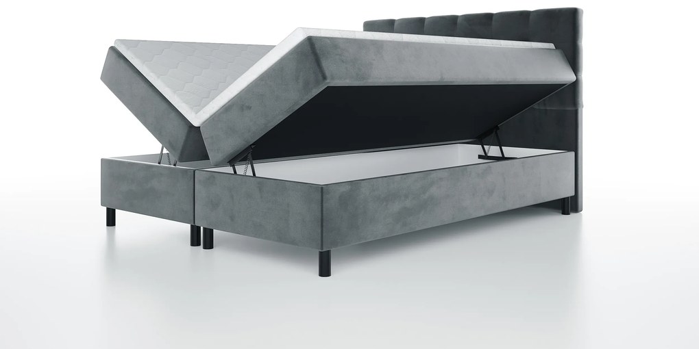 Box spring posteľ Bodie 180x200 cm tyrkysová