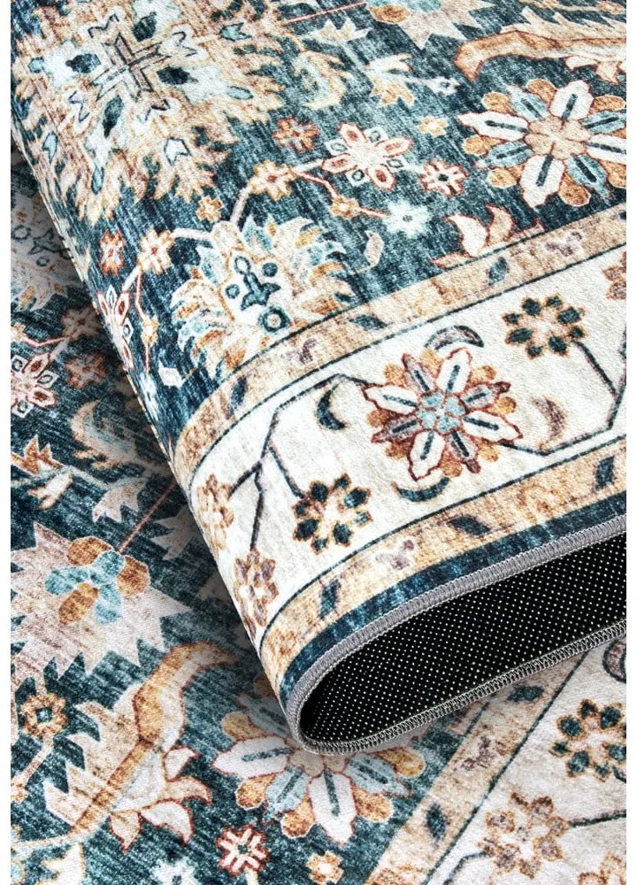 Modrý koberec 120x160 cm Saveh Blue Cream – Elle Decoration