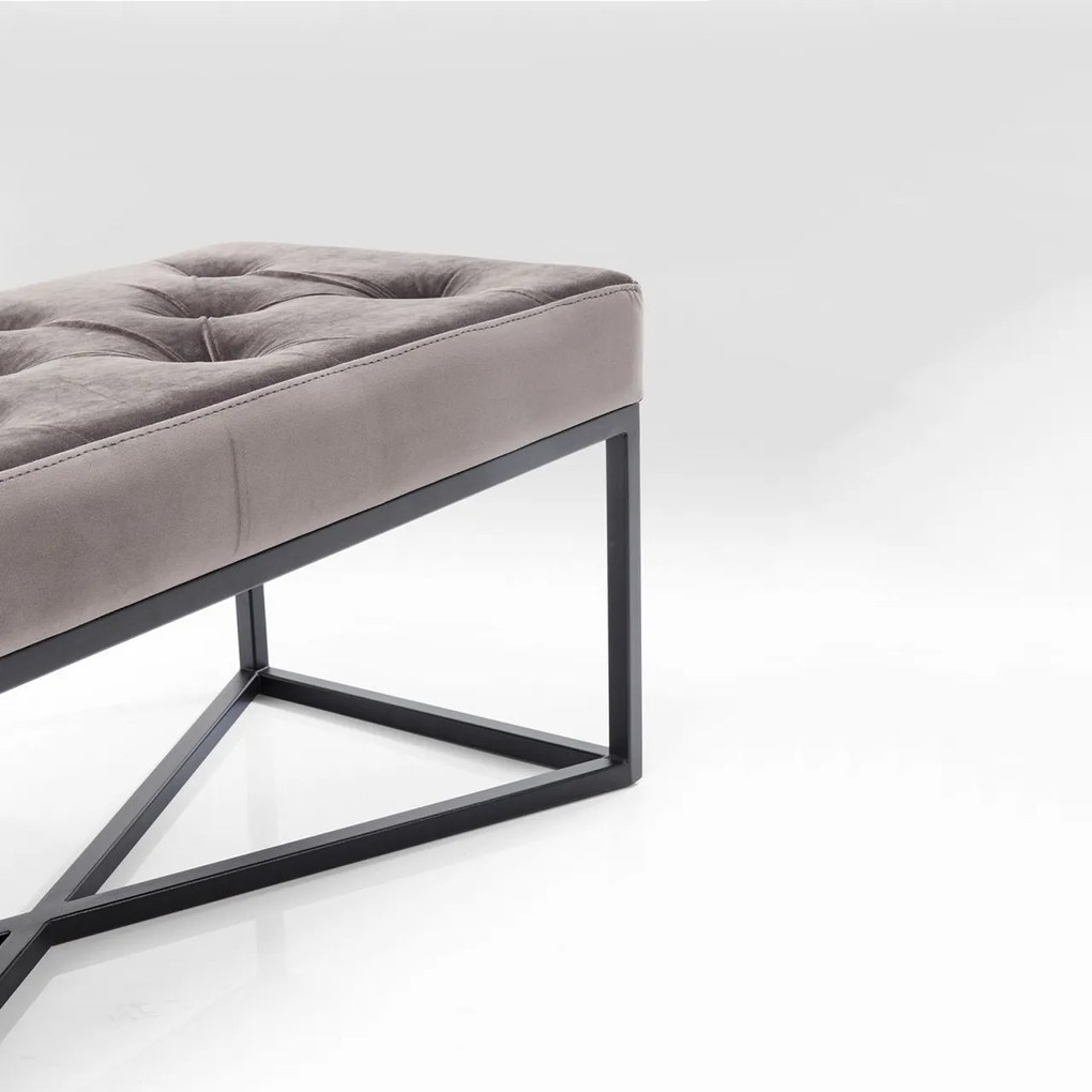 Šedá Lavica Crossover Black 90×40 cm 40 × 90 × 40 cm KARE DESIGN