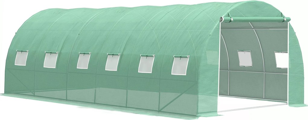 Záhradný fóliovník BestBerg BBGT‑18G / 18 m² / 6 × 3 × 2 m / zelená
