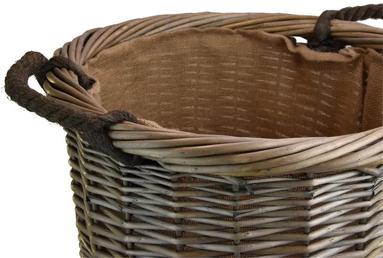 Prútený okrúhly kôš na drevo Rozmery (cm): průměr 40, v. 35