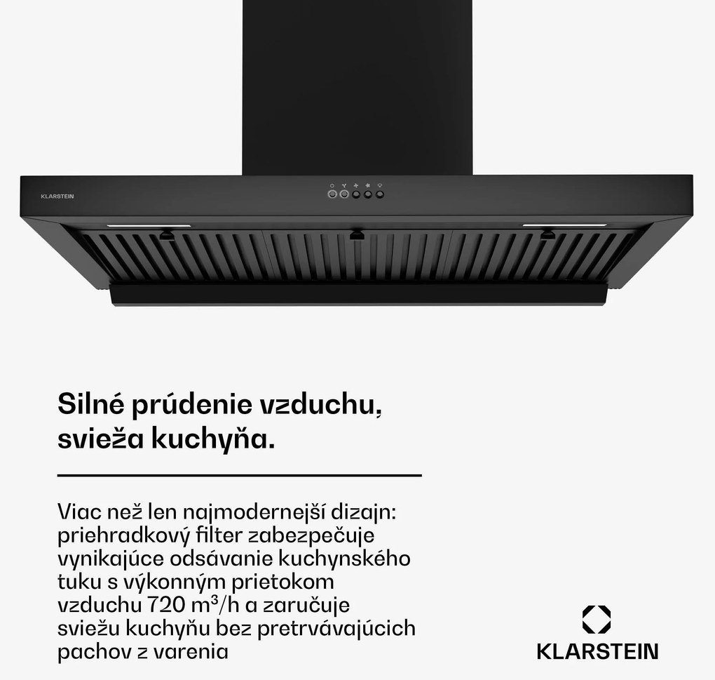 Klarstein AeroClean digestor, 721 m³/h, 4 úrovne, EEK A++, odsávanie/recirkulácia vzduchu