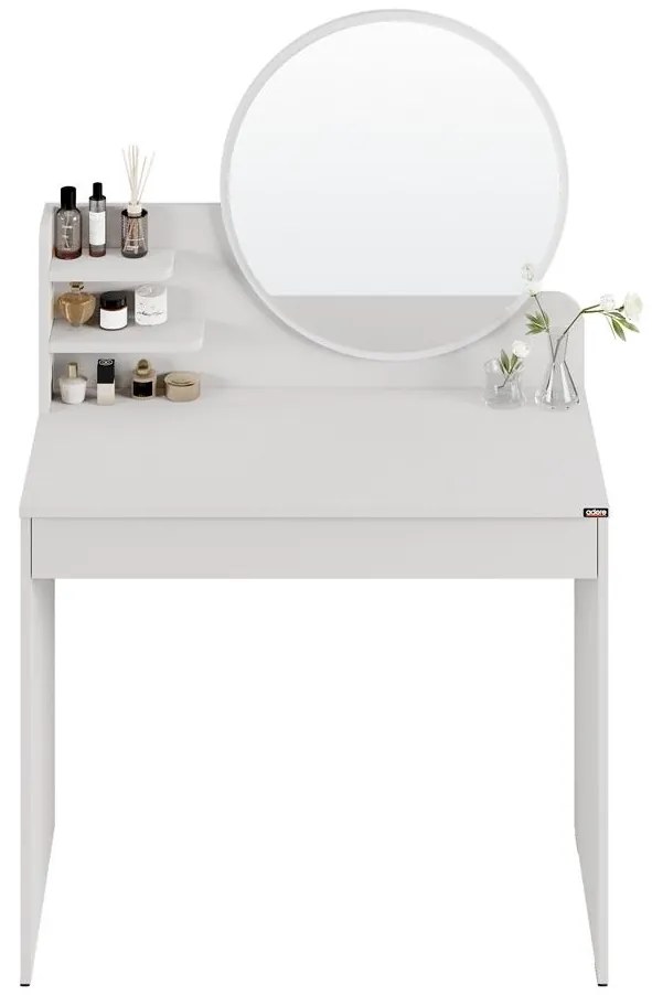 Toaletný stolík Trinity 2 (biela) (so zrkadlom). Akcia -19%. Vlastná spoľahlivá doprava až k Vám domov. 1109420