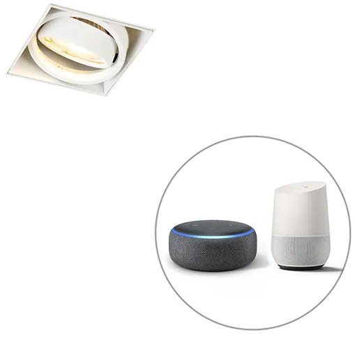 Inteligentné zapustené bodové svetlo biele bez rámu vrátane Wifi GU10 - Oneon 1