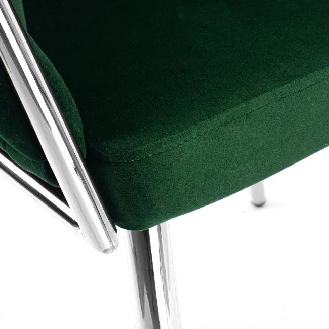 Jedálenská stolička COFTON VELVET tmavozelená