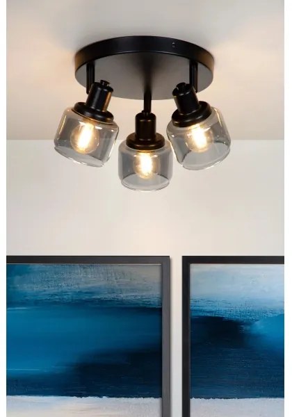 Lucide 77979/13/30 - Bodové svietidlo BJORN 3xE14/40W/230V čierna