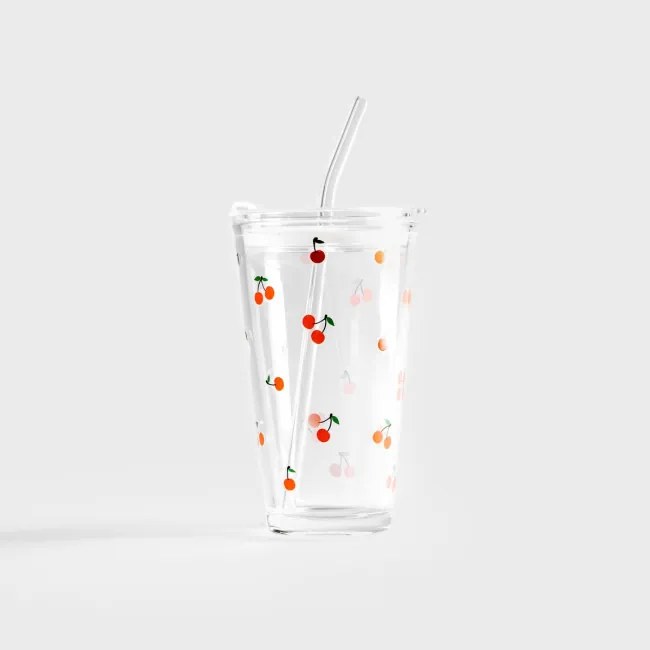 Pohár EMBO SUMMER so slamkou 745898 400 ml