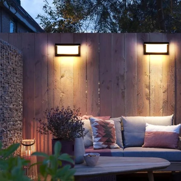 LED Vonkajšie nástenné svietidlo NEELY 1xE27/9W/230V 4000K IP54 čierna