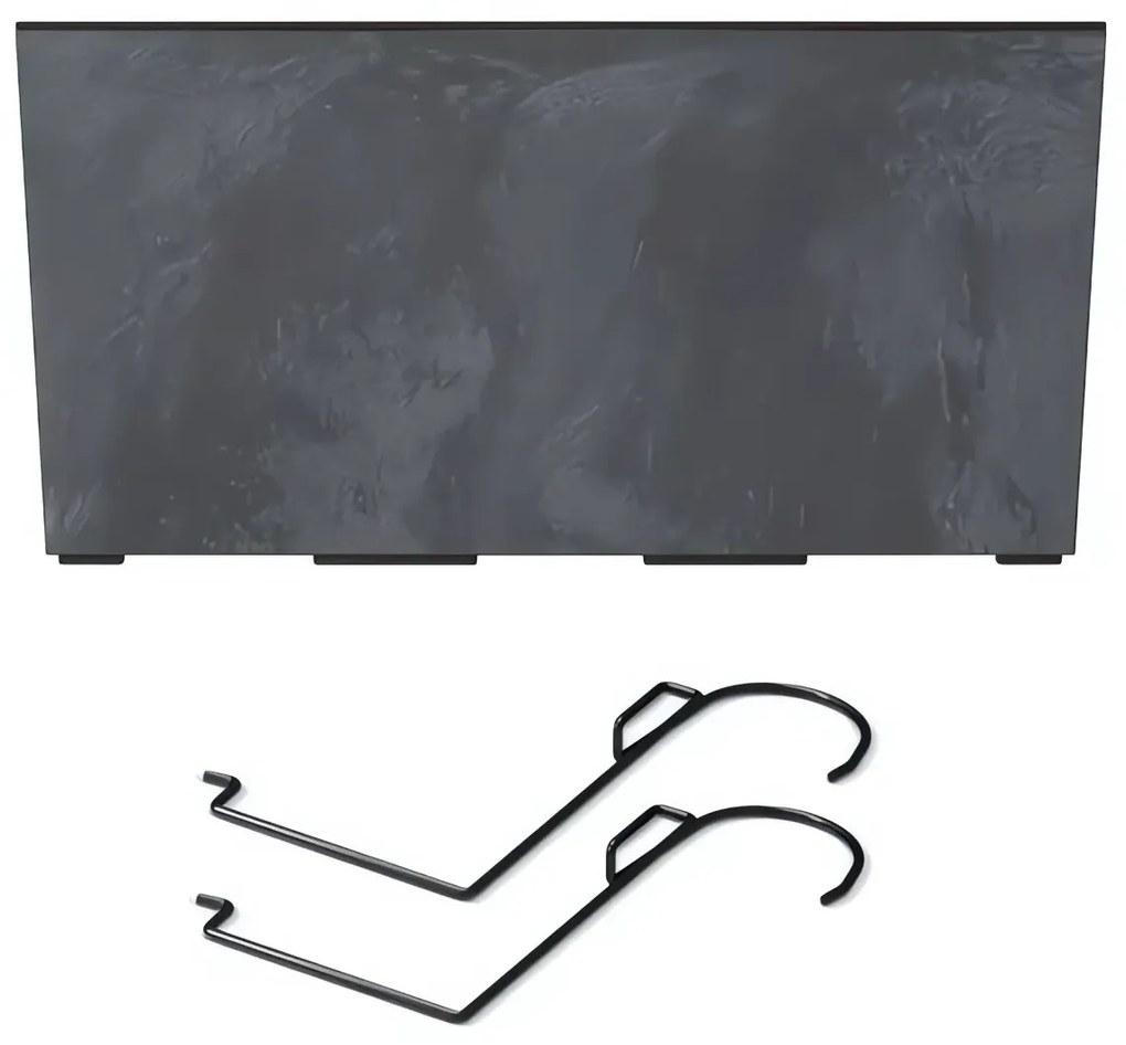 Hrantík s hákmi URBI CASE BETON EFFECT W antracit 39,5cm