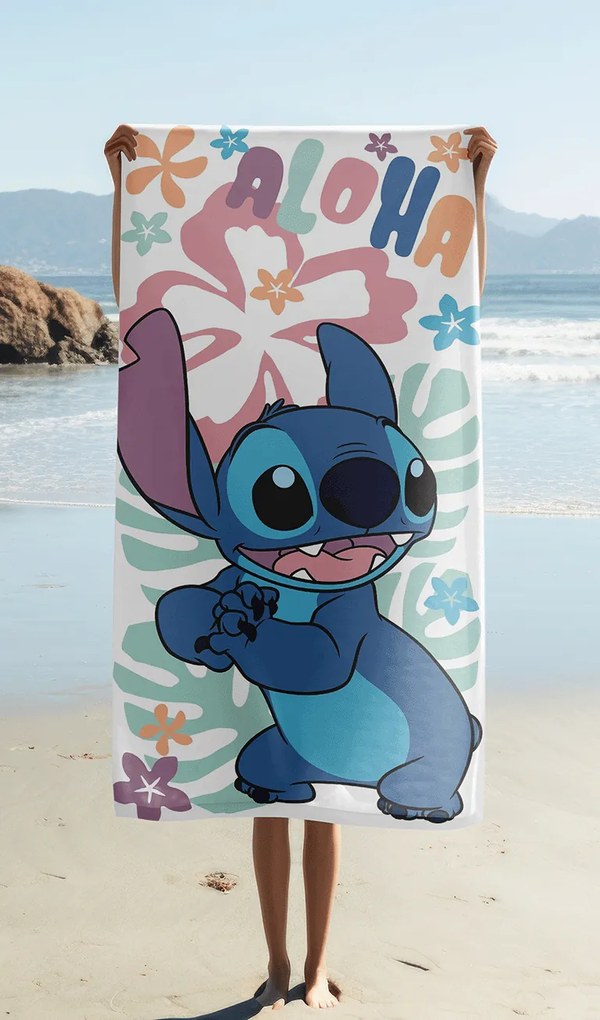 Jerry Fabrics Bavlnená froté osuška 70 x 140 cm - Lilo and Stitch "Hawaiian Harmony"
