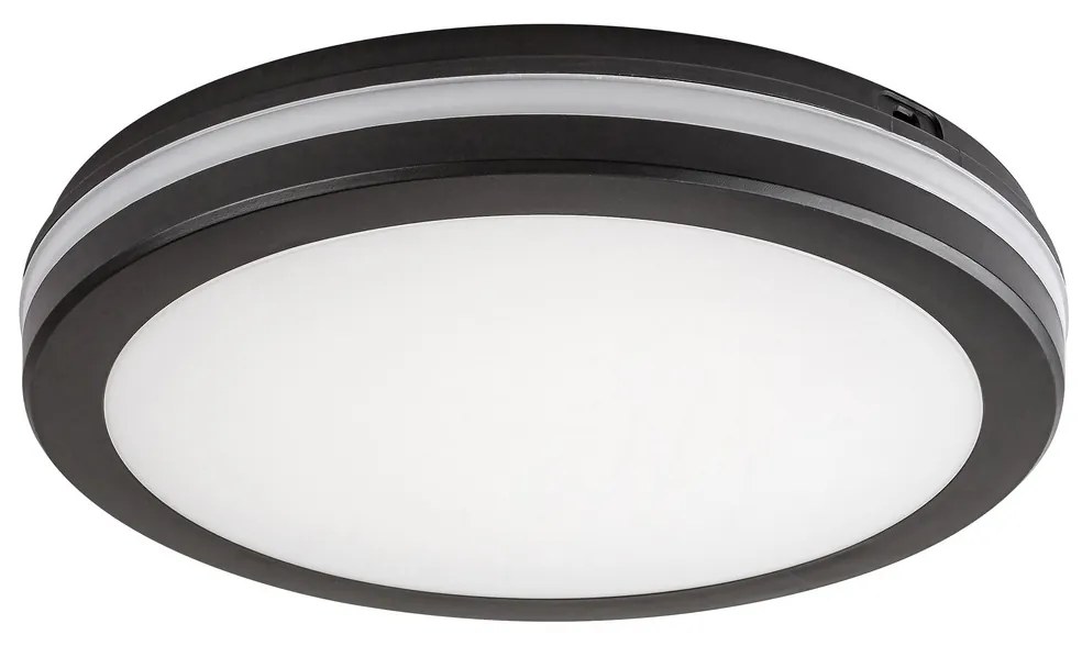 Rabalux 77035 vonkajšie stropné LED svietidlo s CCT prepínačom Indre, čierna
