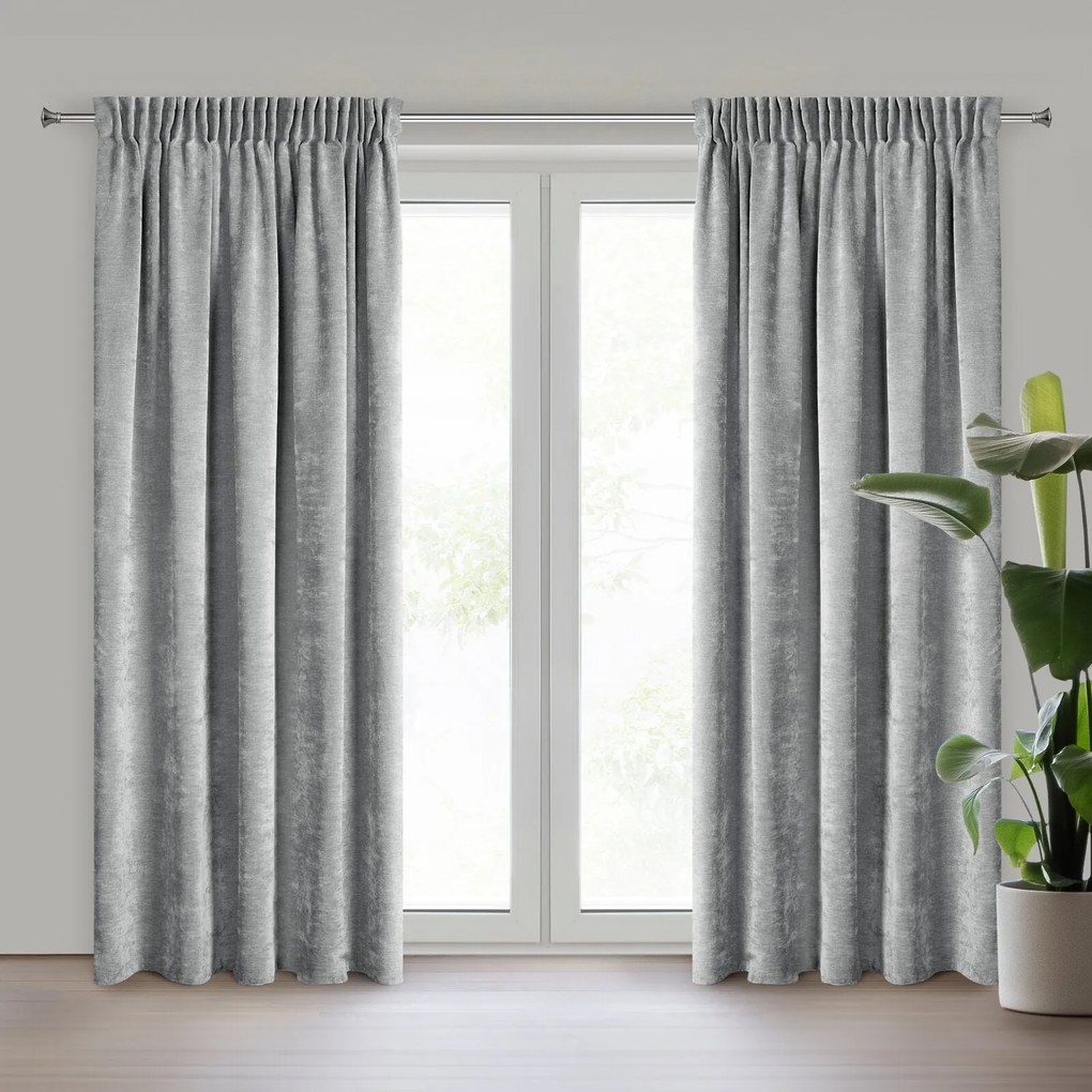 ZÁVES NA PÁSKE NILO 140X270 CM SIVÁ