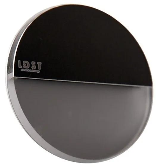 LDST LDST RO-01-CB-BZ4 - LED schodiskové svietidlo ROBIN 4xLED/1,2W/230V lesklá čierna LD0128