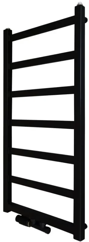 Regnis DEX, vykurovacie teleso 430x1780mm so stredovým pripojením 50mm, 680W, čierna matná, DEX180/40/D5/BLACK
